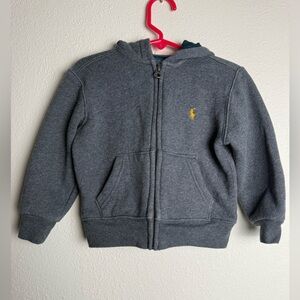 Polo Ralph‎ Lauren Gray Toddler Size 2 Boys Fleece Full Zip Hoodie
